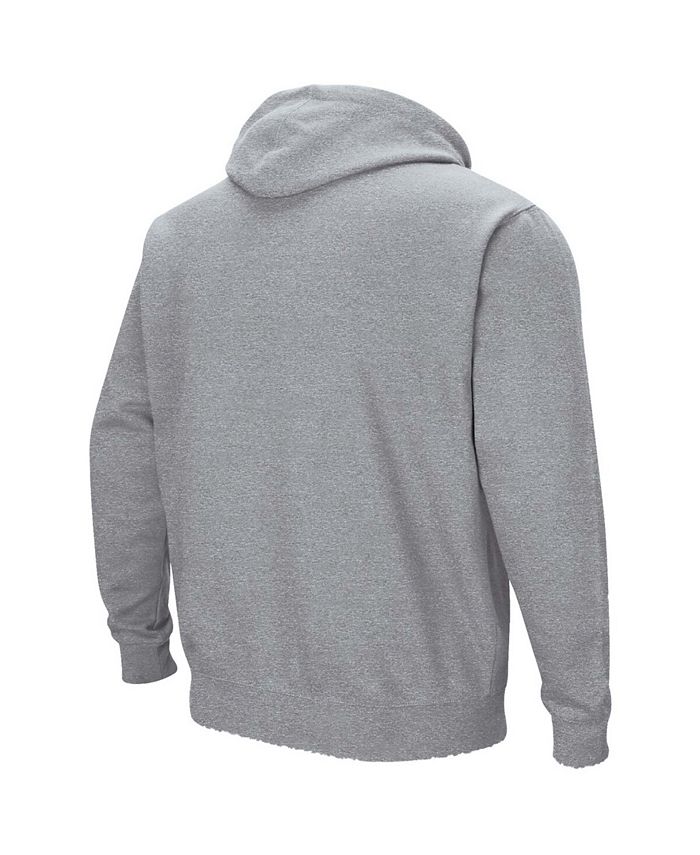 Colosseum Men's Heathered Gray Utah Utes Arch and Logo Pullover Hoodie ...