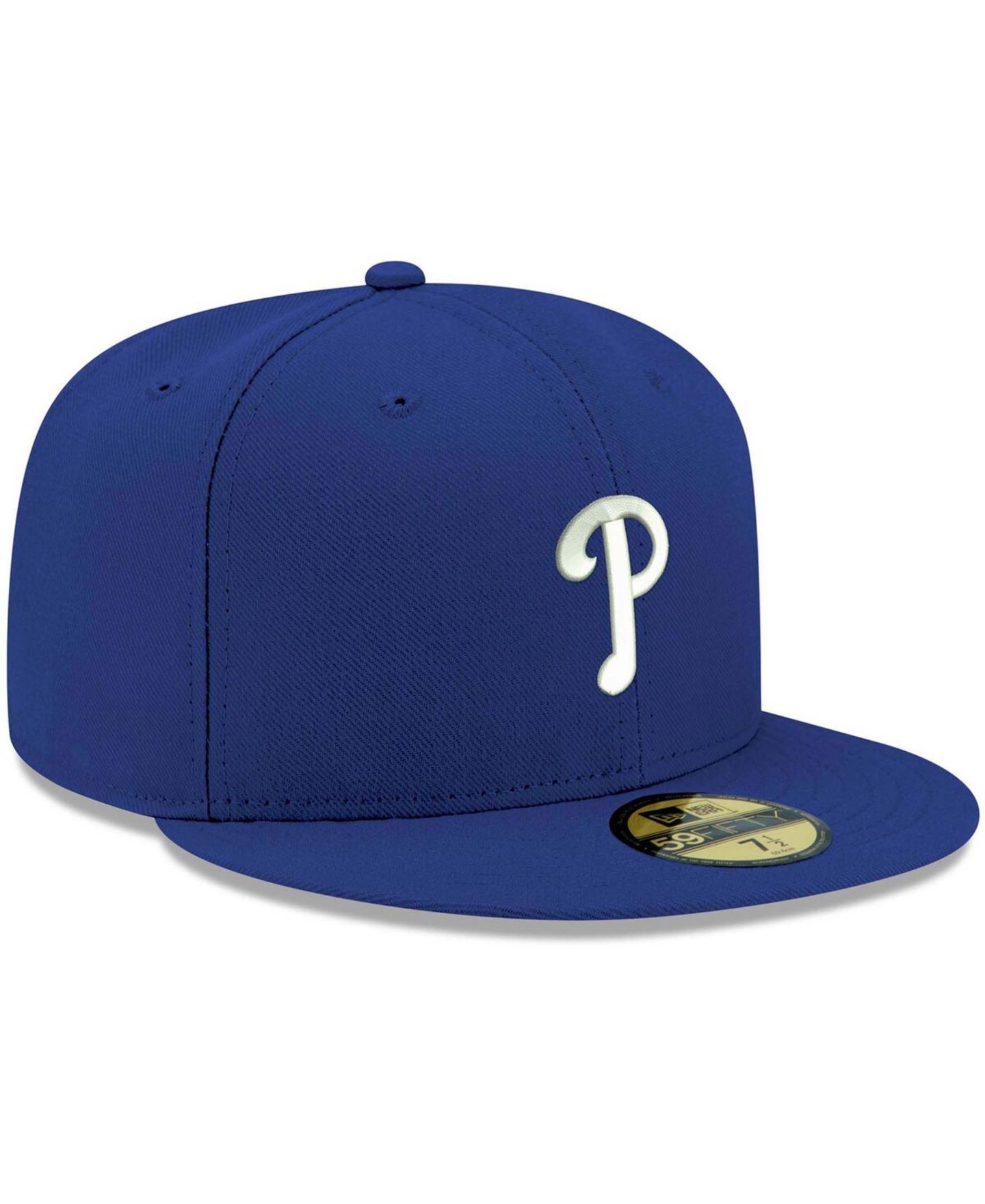 Мужская кепка New Era Royal Philadelphia Phillies Logo White 59FIFTY Fitted Hat — фото 4