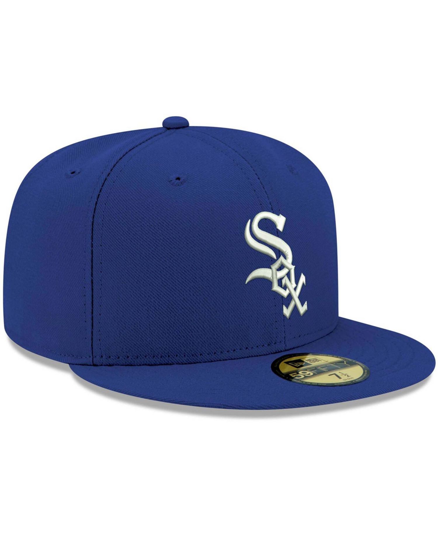 Men's Royal Chicago White Sox Logo White 59FIFTY Fitted Hat