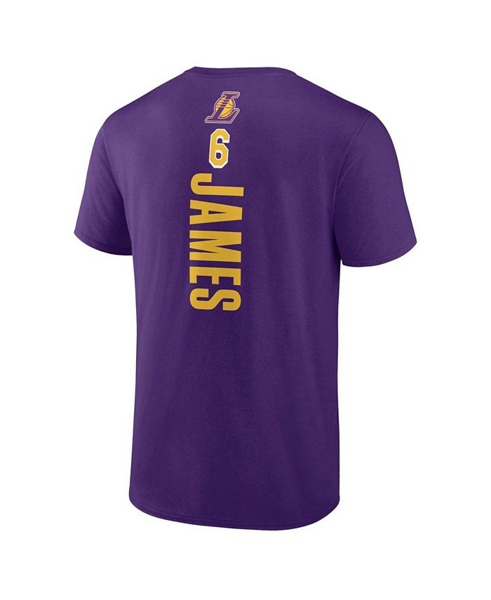 Fanatics Men's LeBron James Purple Los Angeles Lakers Playmaker Name ...