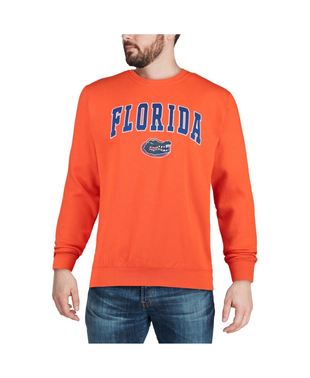 Colosseum Men's Florida Gators Arch Logo Crew Neck Sweatshirt In Black