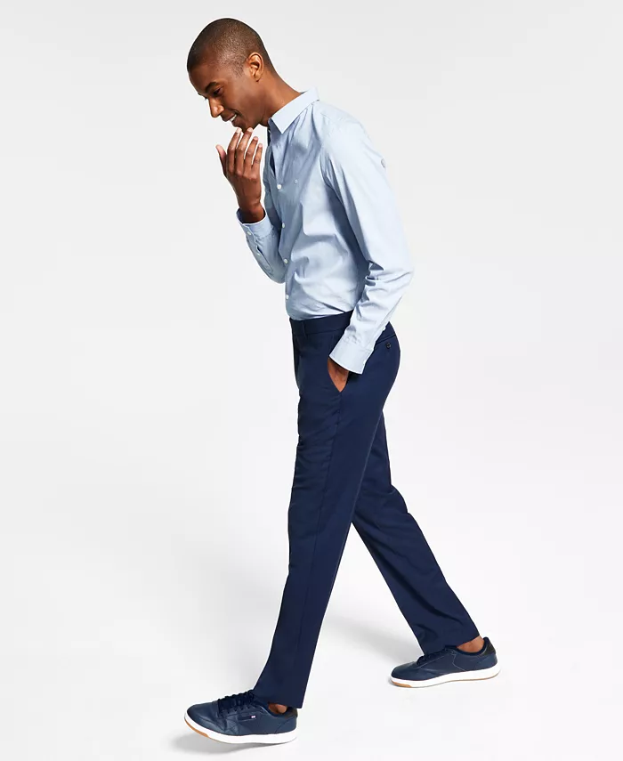 Men's Modern-Fit Wool TH-Flex Stretch Suit Separates Pant