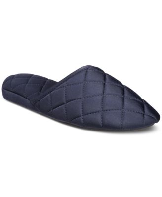 Photo 1 of SIZE M 7-8 Charter Club Women's Quilted Slippers, NAVY