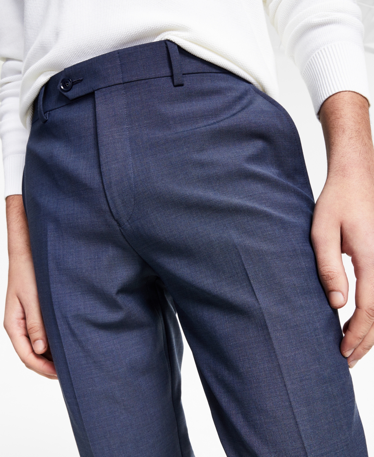 Bar Iii Men's Slim-Fit Wool-Blend Solid Suit Pants, Created for Macy's