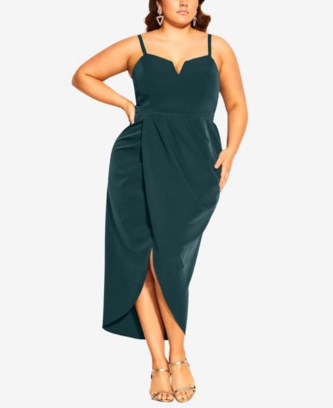 Женское платье CITY CHIC Sassy V, цвет: Зелёный