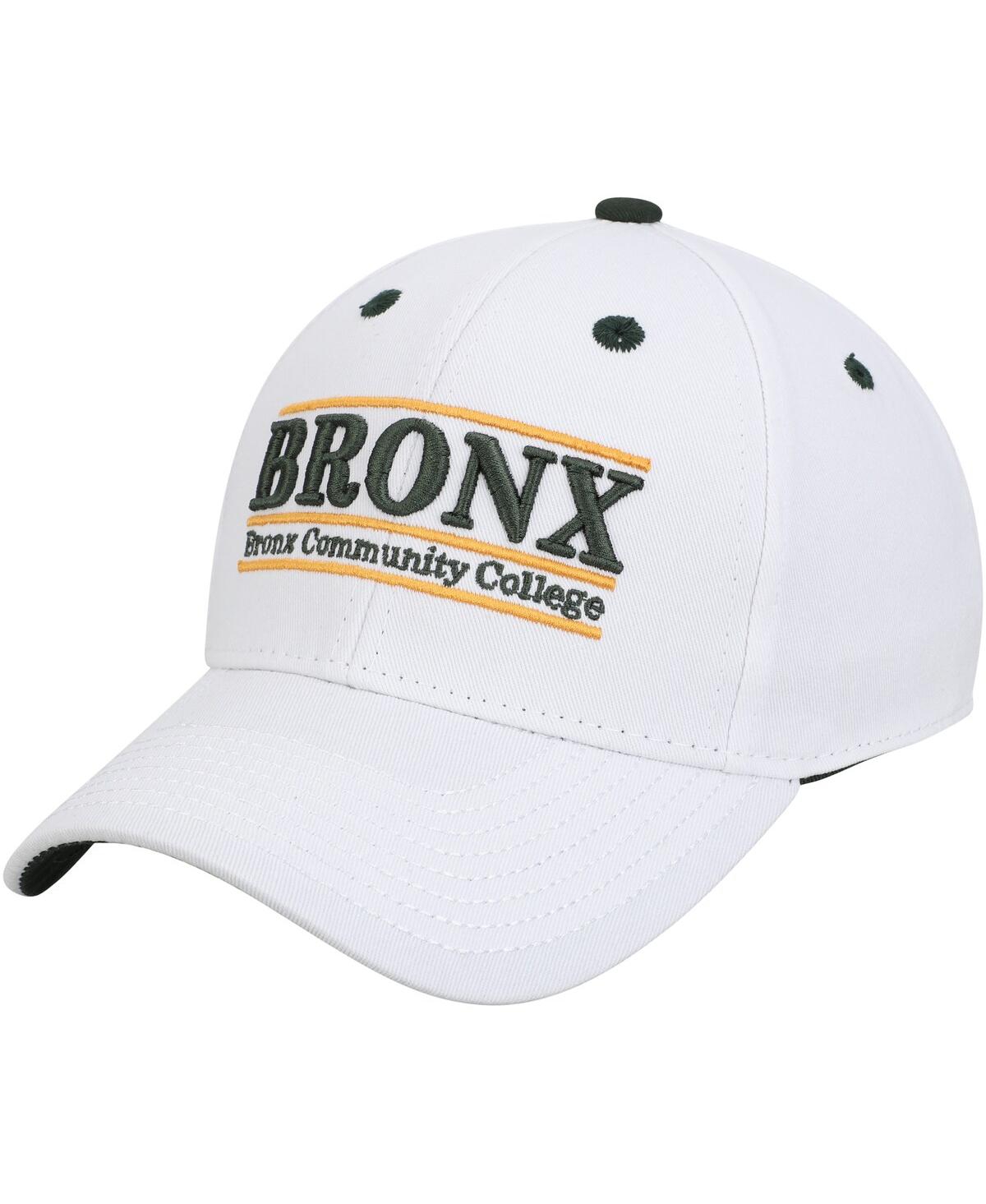 Men's White Bronx Community College Broncos Bronx Classic Bar Adjustable Snapback Hat - White