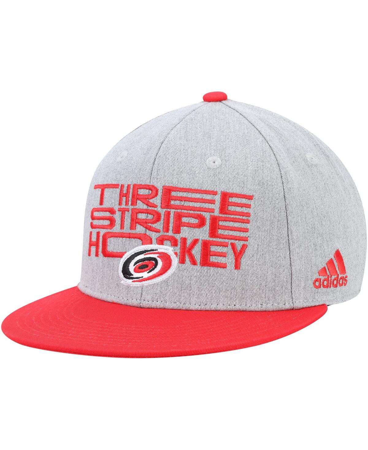 Adidas Originals Men's Gray And Red Carolina Hurricanes Three Stripe