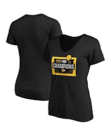 Women's Black Los Angeles Lakers 2020 Nba Finals Champions Official Logo T-Shirt