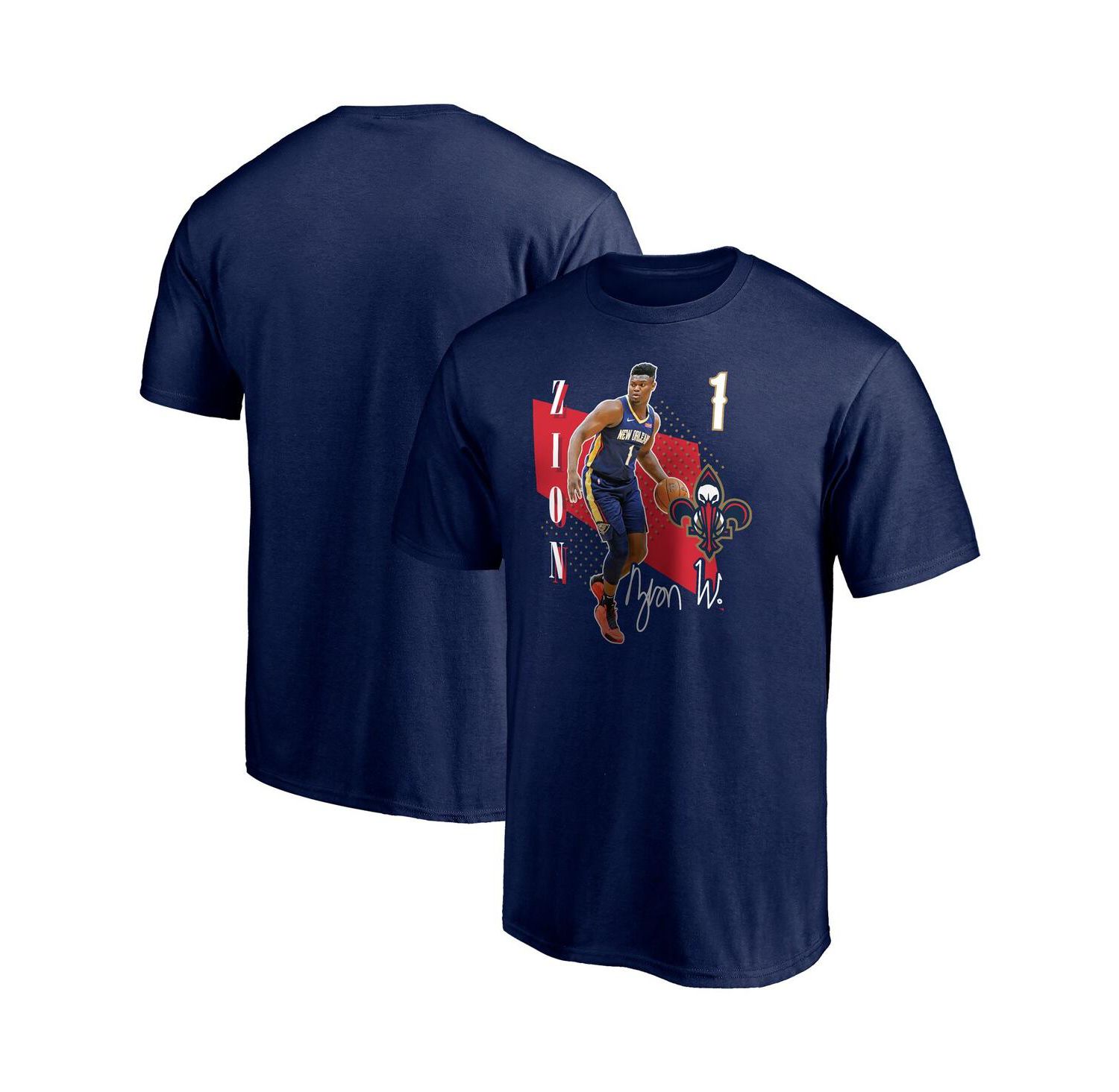 Men's Zion Williamson Navy New Orleans Pelicans Pick Roll T-shirt