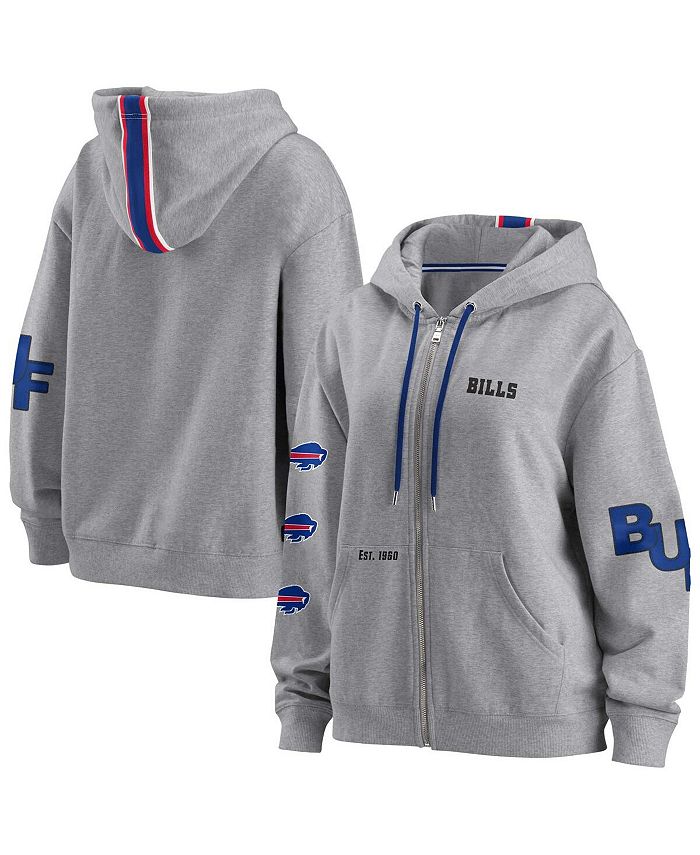 Women's WEAR by Erin Andrews Heathered Gray Buffalo Bills Full-Zip