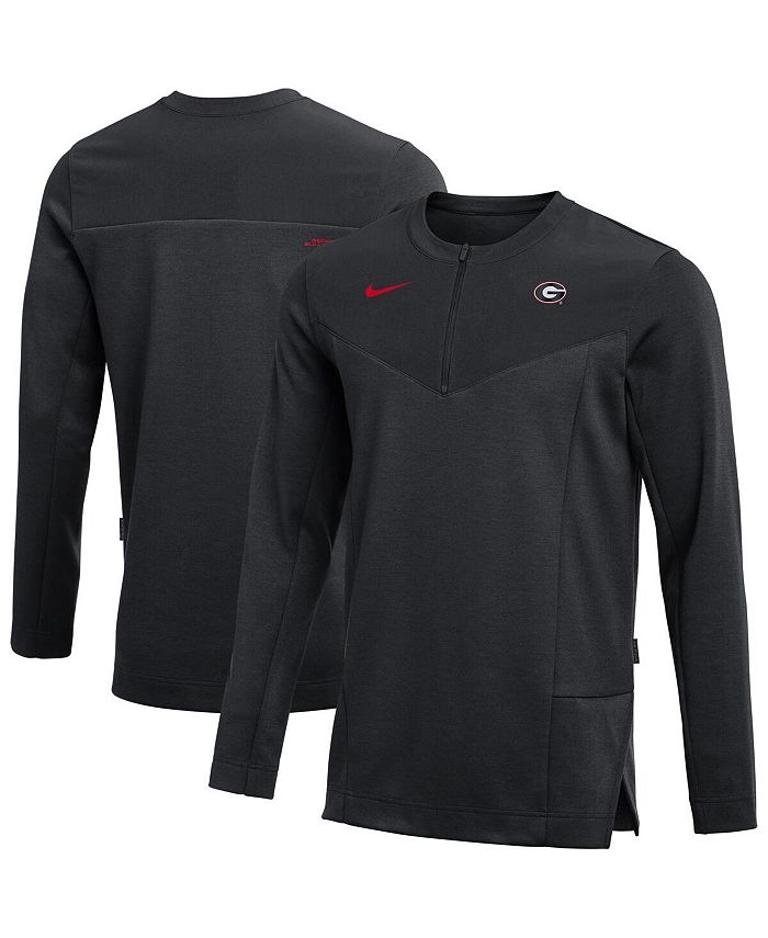 Nike Men's Black Georgia Bulldogs Logo Performance Quarter-Zip Jacket ...