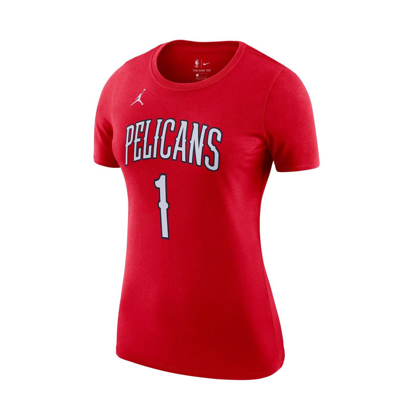 Женская футболка Jordan Zion Williamson Red New Orleans Pelicans Statement Edition Name & Number — фото 3