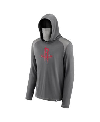 Fanatics Men's Gray Houston Rockets Rally On Pullover Hoodie with Face ...