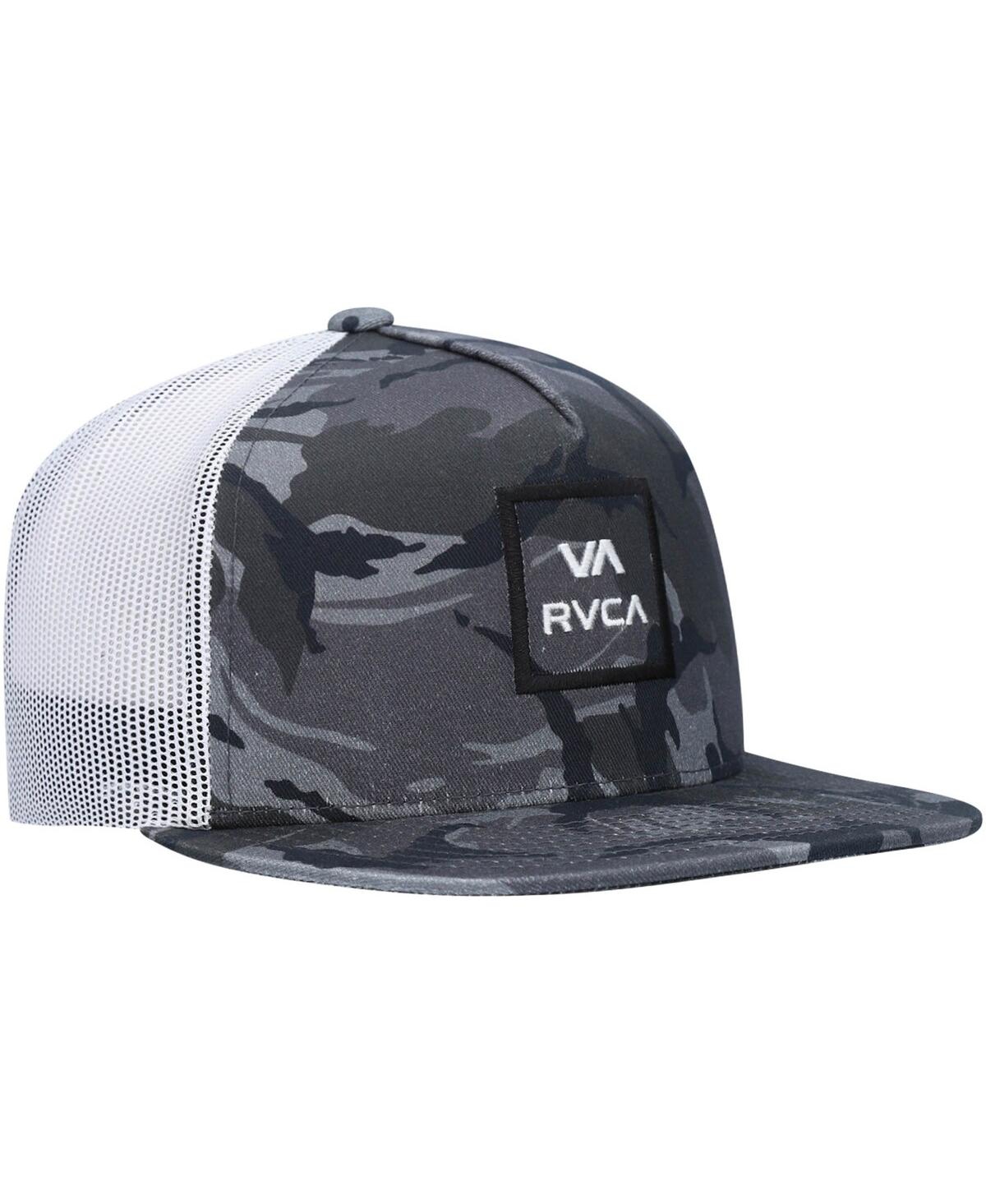 RVCA BOYS CAMO VA ALL THE WAY TRUCKER ADJUSTABLE SNAPBACK HAT 