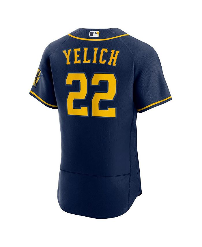 Men's Nike Christian Yelich Navy Milwaukee Brewers Alternate Authentic Player Jersey