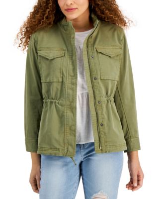 Style & Co Petite Cotton Utility Jacket, Created for Macy's & Reviews ...