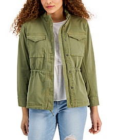 Petite Cotton Utility Jacket, Created for Macy's