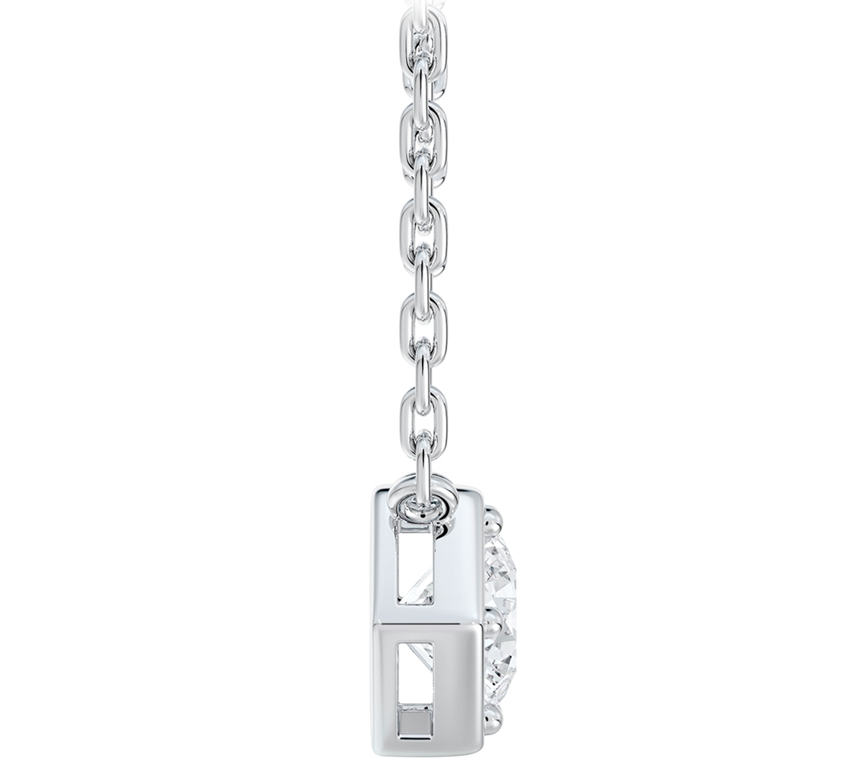 Portfolio by De Beers Forevermark Diamond Honeycomb Solitaire Pendant Necklace (1/2 ct. t.w.) in 14k White or Yellow Gold, + extender - White G