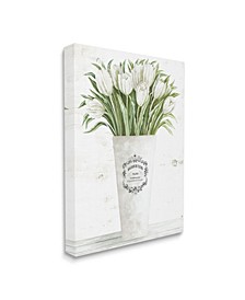 Tulip Bouquet in Parisian Vase Floral Arrangement Stretched Canvas Wall Art Collection by Cindy Jacobs