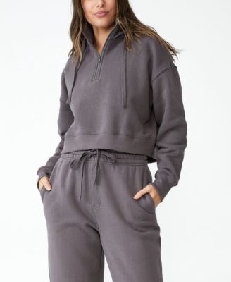 cropped hoodie cotton on