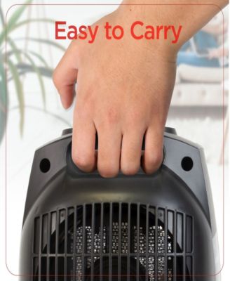 Personal Ceramic Space Heater for Desk or Home Office, 2 Heat & Fan Settings, Adjustable Thermostat, BHDC201