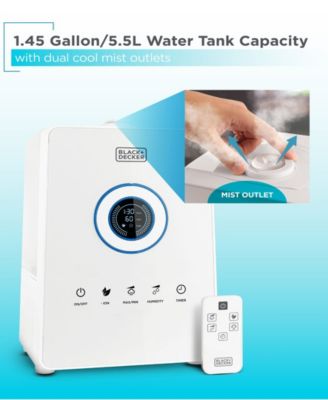 1.45 Gallon Cool Mist Ultrasonic Console Humidifier 600 Sq. Ft. with Remote Control