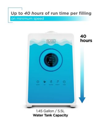 1.45 Gallon Cool Mist Ultrasonic Console Humidifier 600 Sq. Ft. with Remote Control