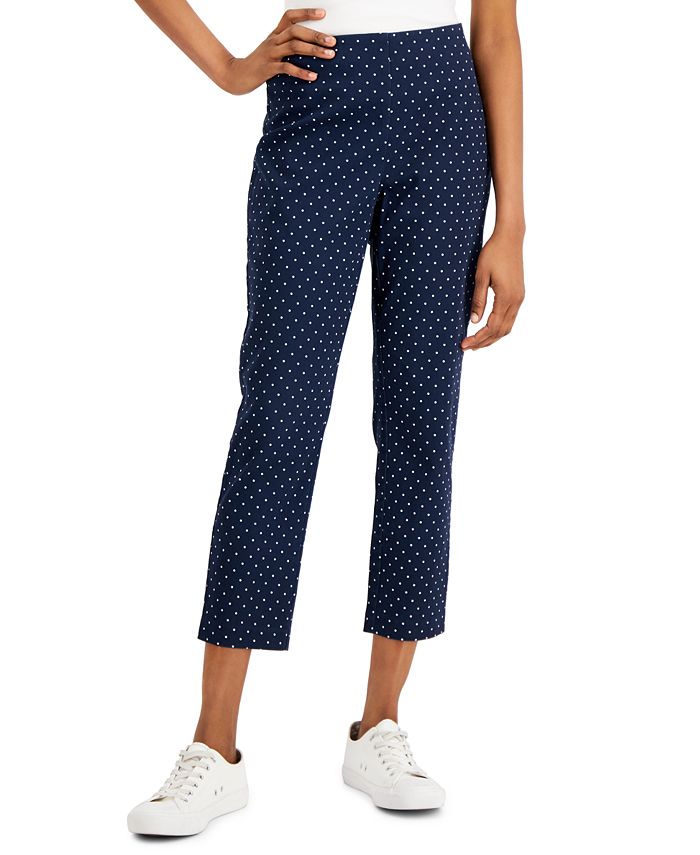 Alfani Petite Printed Pull-On Pants, Created for Macy's