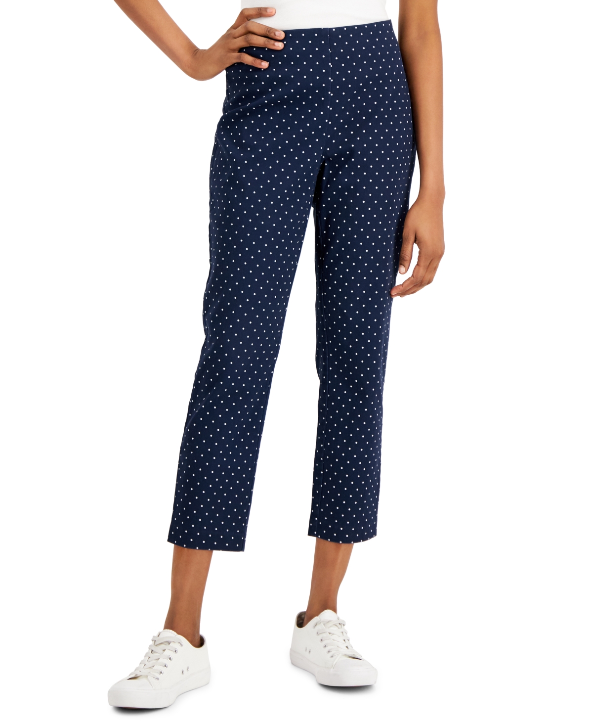 Charter Club Polka Dot Pull-on Pants, Created For Macy's In Intrepid ...