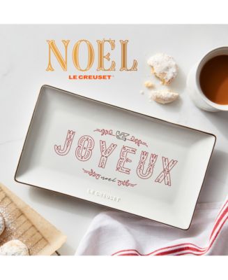 Le Creuset Noel Joyeux Stoneware Hostess Tray - Macy's