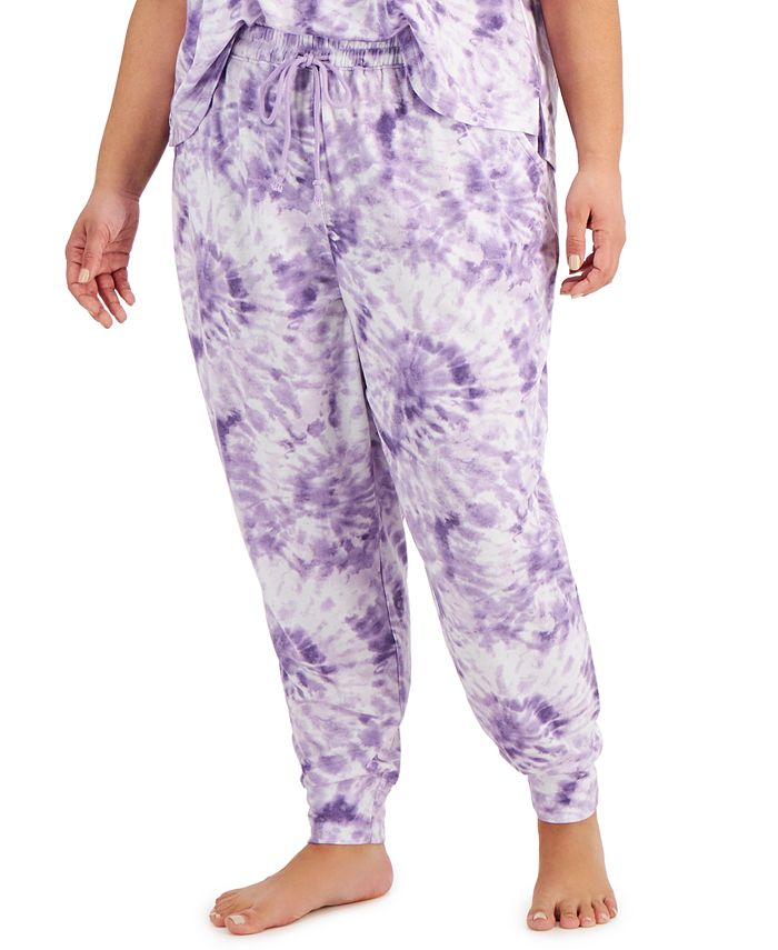 Jenni Plus Size Super Soft Printed Jogger Pajama Pants, Created for