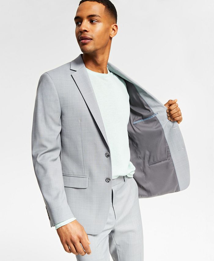 Bar III Men's Skinny-Fit Sharkskin Suit Jacket, Created for Macy's ...