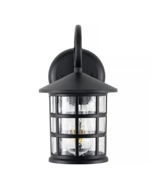 Cadiz 1-Light Cottage Rustic Scrolled Lantern LED Outdoor Lantern, Set of 2