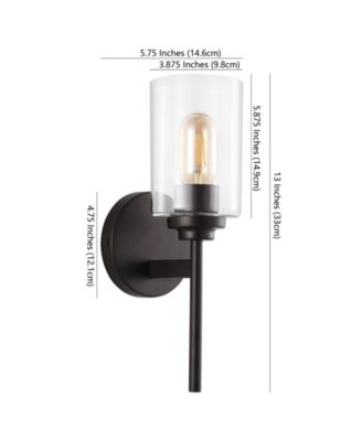 Juno 1-Light Farmhouse Industrial Iron Cylinder LED Sconce