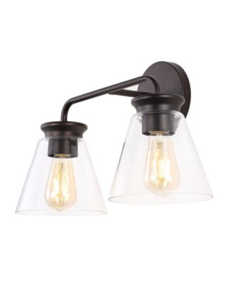 Kondo 2-Light Modern Farmhouse Iron LED Vanity