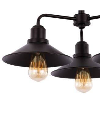 Calvin 3-Light Iron Industrial LED Pendant
