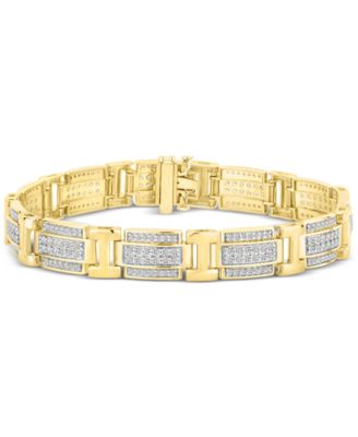 Mens 10k sale gold diamond bracelet