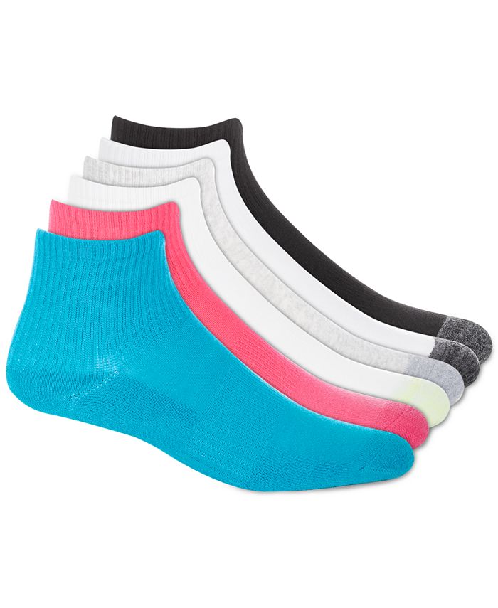ID Ideology Women s 6 Pk. Multi Color Quarter Crew Socks Created