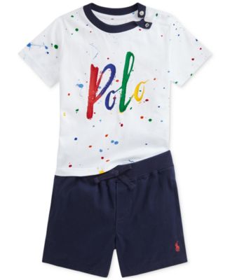 Polo Ralph Lauren - Baby Boys' Logo Cotton T-Shirt & Poplin Short Set