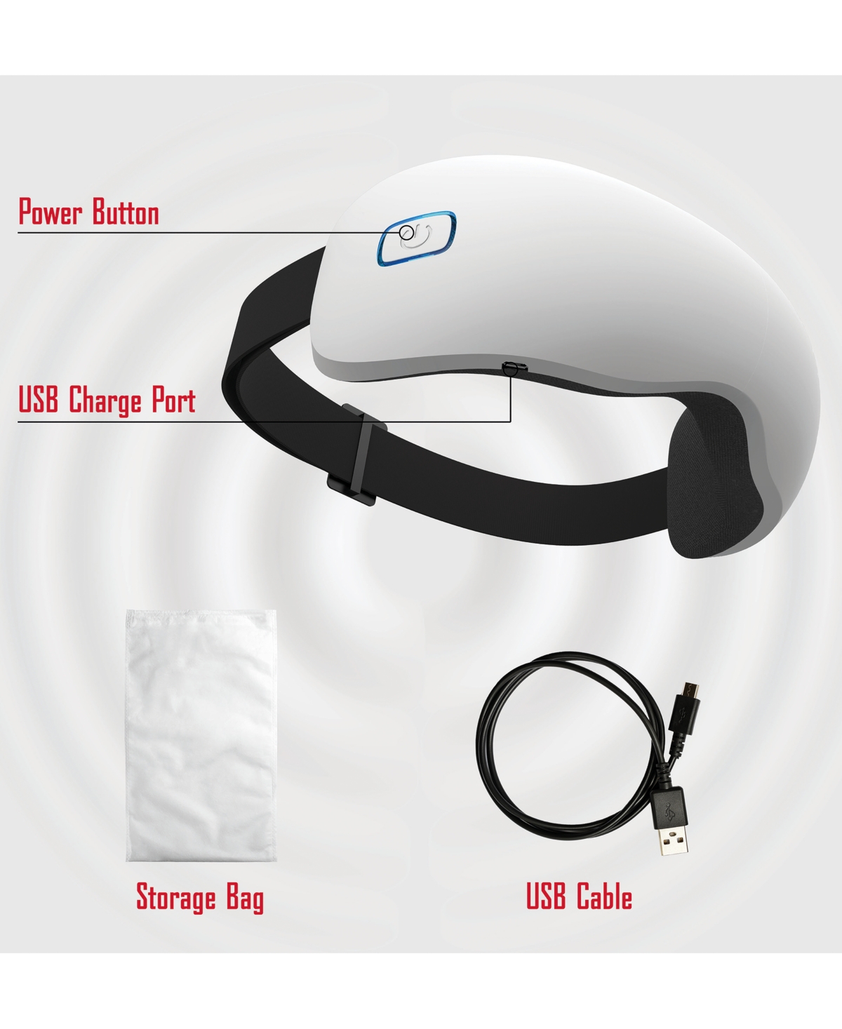 Shop Tzumi Profit Optic Bluetooth Eye Massager In White