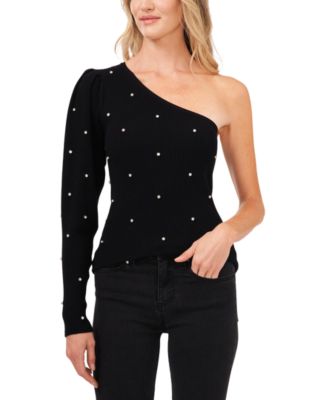 embellished shoulder sweater