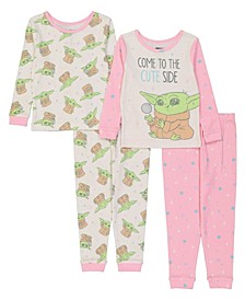 Toddler Girls Pajamas, 4 Piece Set