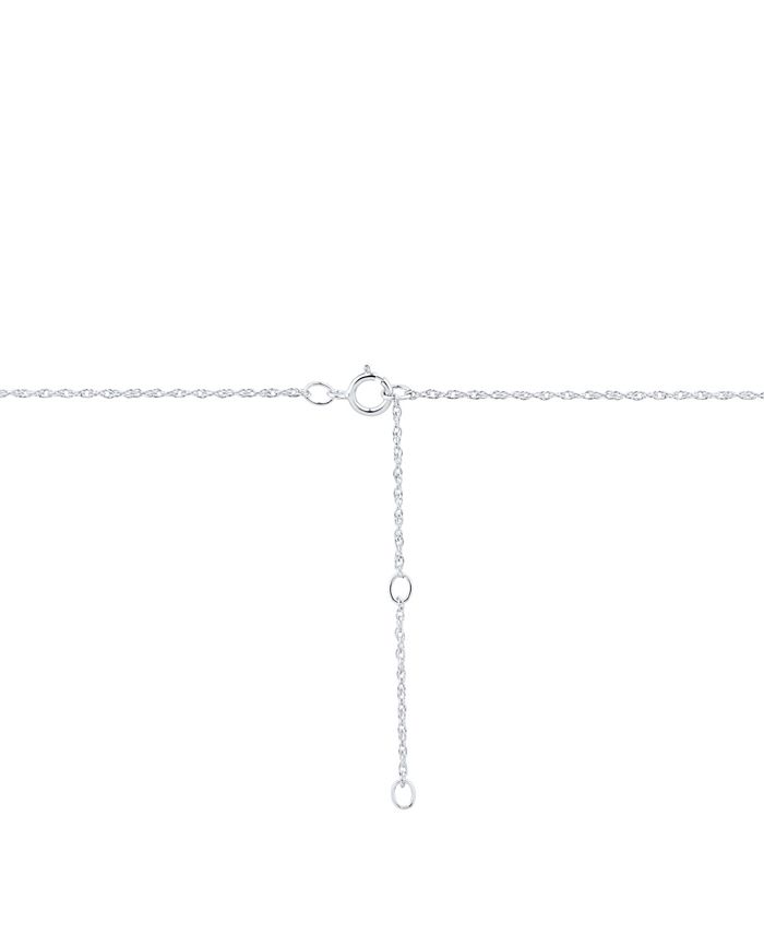 Macy's - Cultured Freshwater Pearl (6mm) & Diamond Accent Heart Pendant Necklace in Sterling Silver & 14k Gold