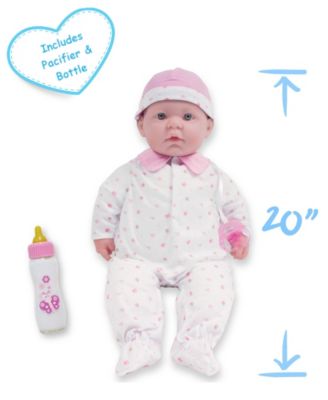 La Baby Caucasian 20" Soft Body Baby Doll Pink Outfit