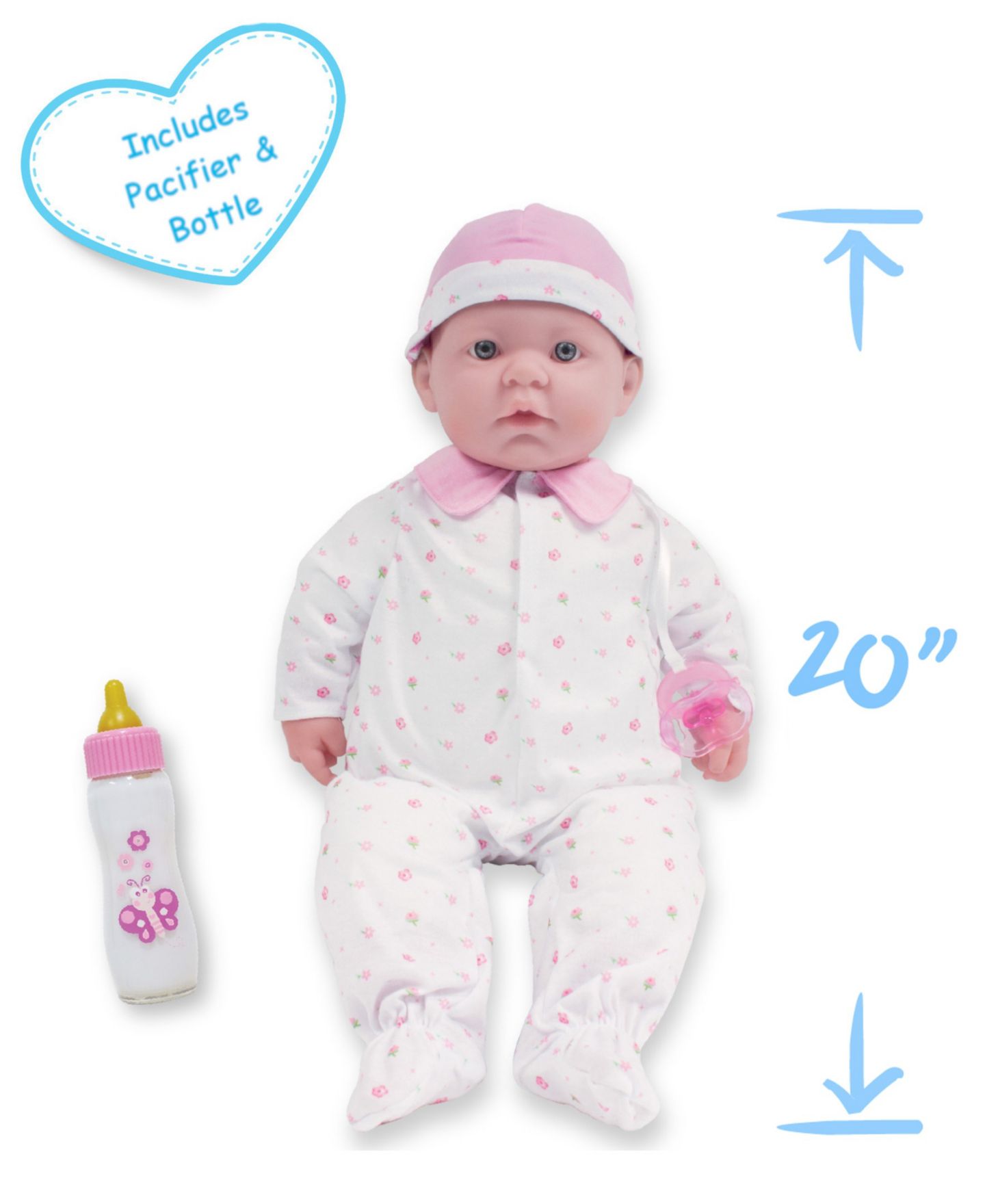 Детская кукла JC TOYS La Baby 20" Soft-Body Realistically Detailed Baby Doll, Ages 2+ — фото 3