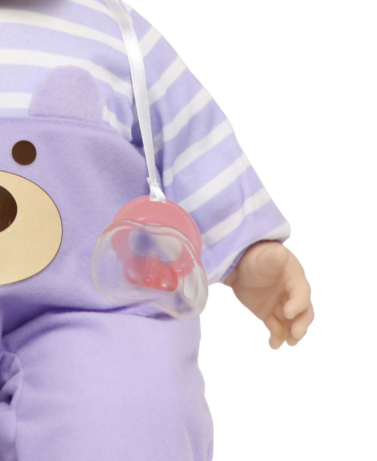 JC TOYS LOTS TO CUDDLE BABIES 20" ASIAN BABY DOLL PURPLE OUTFIT 