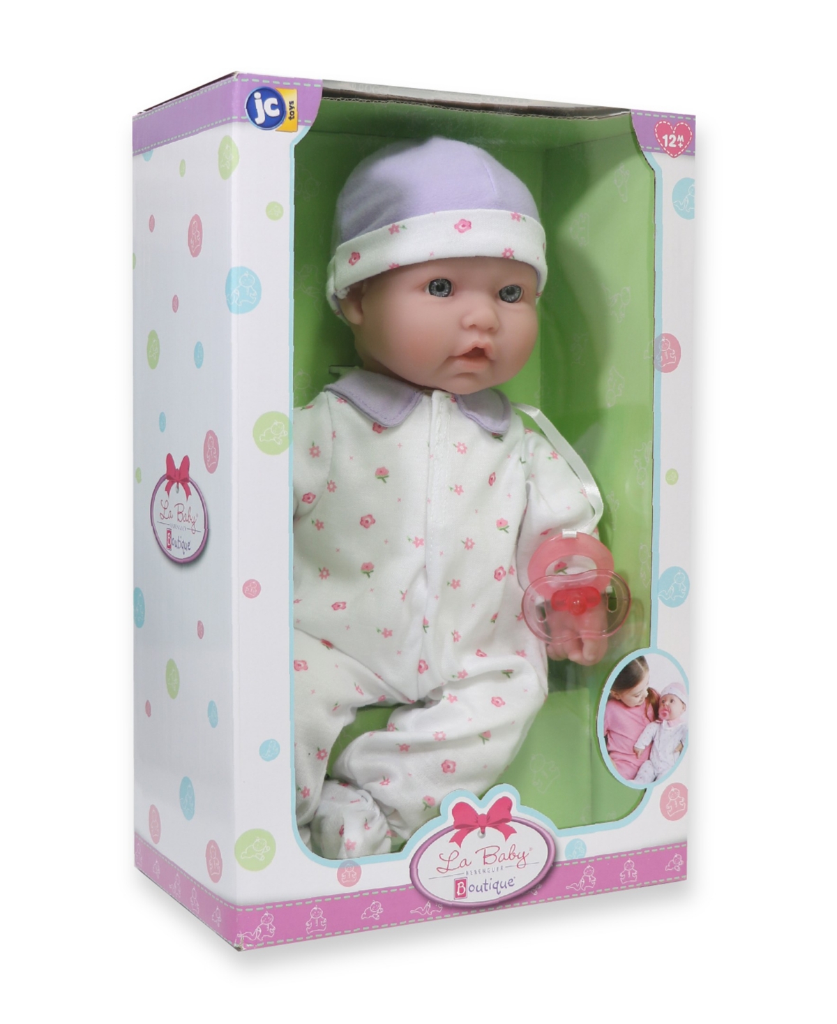 Shop Jc Toys La Baby Caucasian 16" Soft Body Baby Doll Purple Outfit