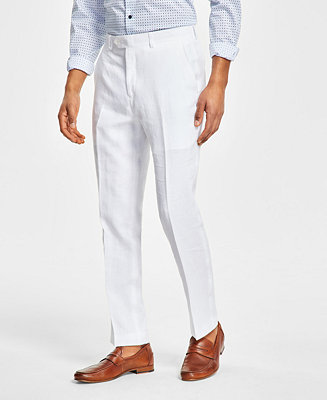 Brand Mens Linen Slim Suit Trousers find