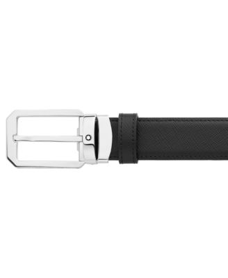 Кожаный ремень-трапеция Montblanc с пряжкой-булавкой