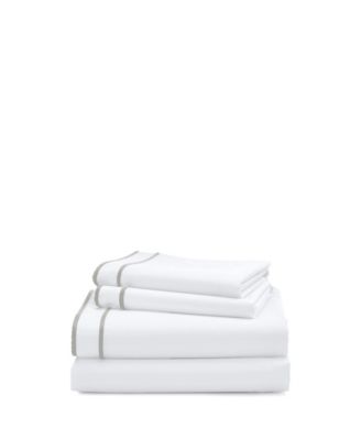 Spencer 300 Thread Count Sateen Border Sheet Set, King
